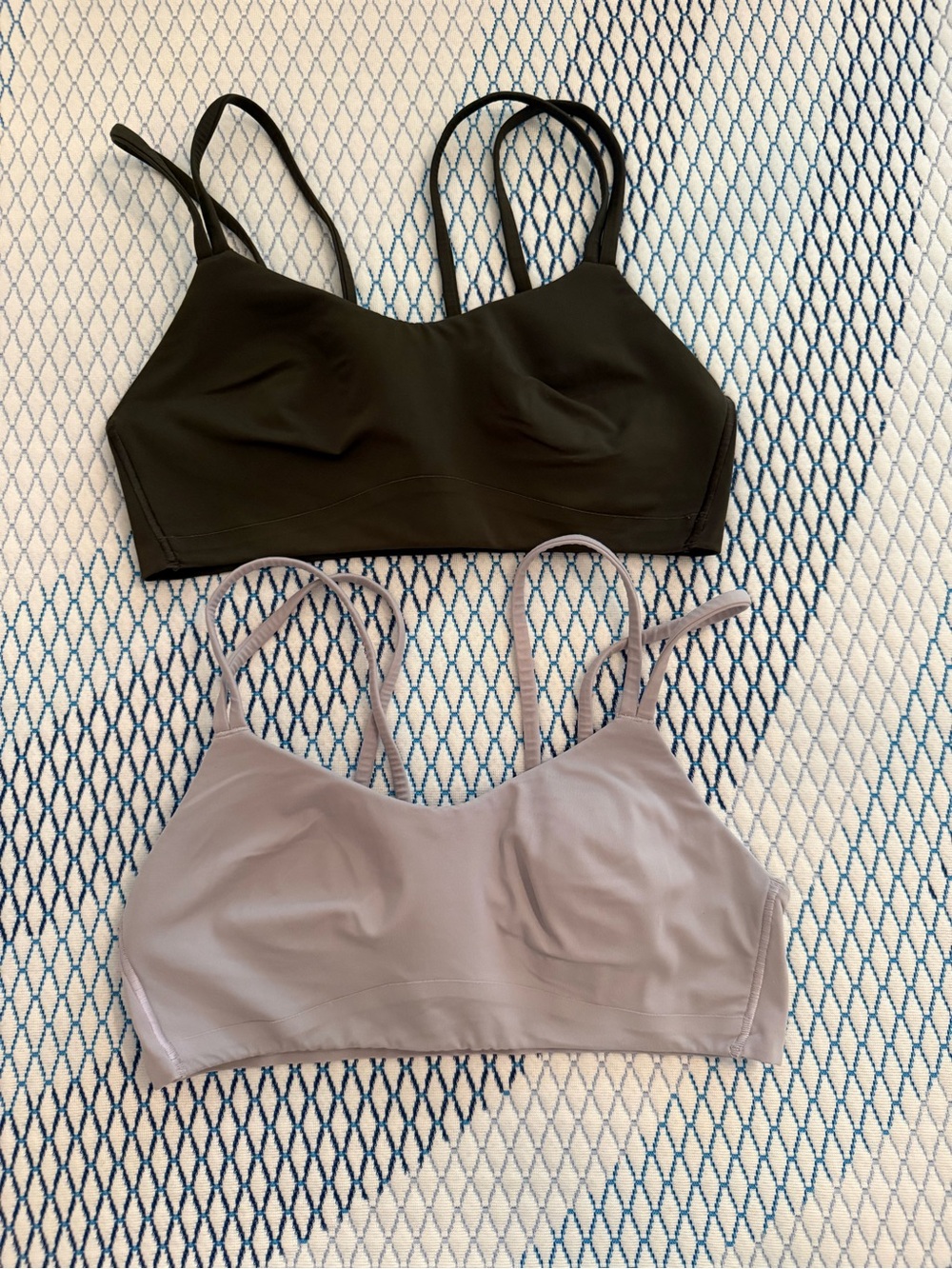 lululemon athletica Dual-Pack Light Support Bralettes - Black & Light Lavender